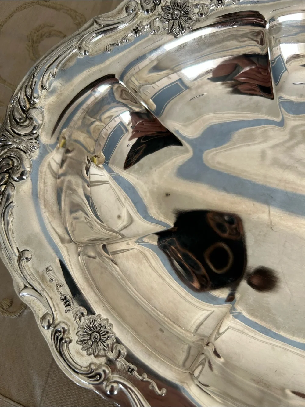 Vintage Towle silverplate platter